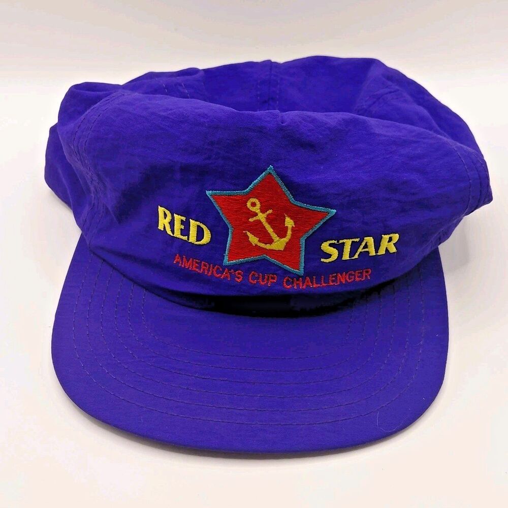 Red Star America Cup Challenger Cap Anchor Sailing USA Snapback Baseball Hat